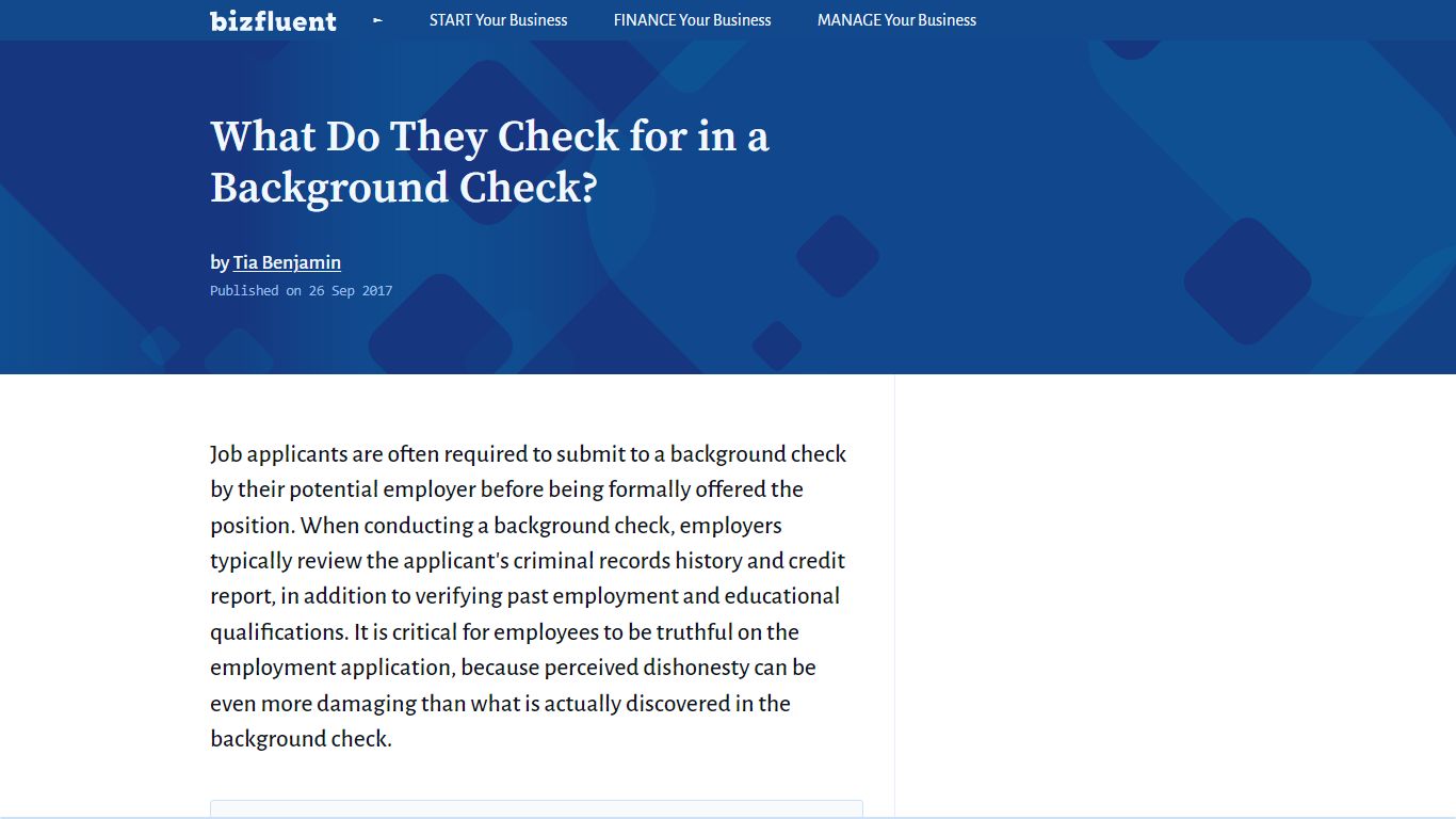 What Do They Check for in a Background Check? | Bizfluent